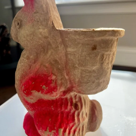Vintage Paper-Mâché Easter Bunny Candy Container - Picture 6 of 6